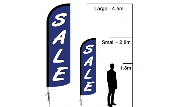 Sale (Blue) Advertising Flag